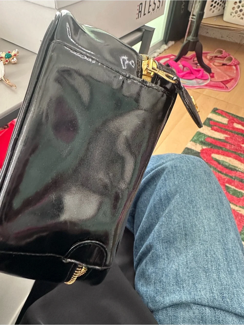 CHANEL patent leather